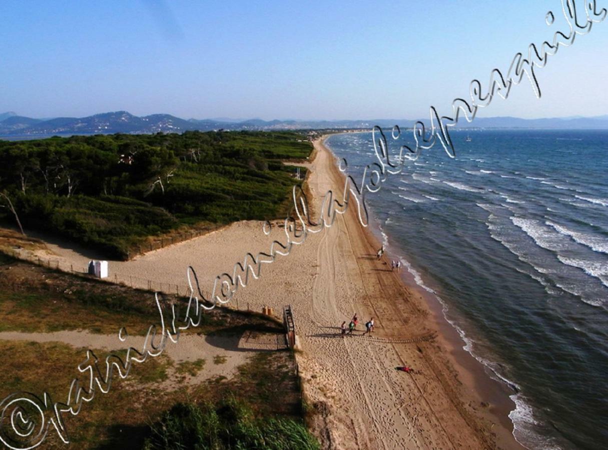 Magnifique Parc De La Presqu'Ile Avec Piscine Et Plage Face A Porquerolles ! Hyères Exterior foto